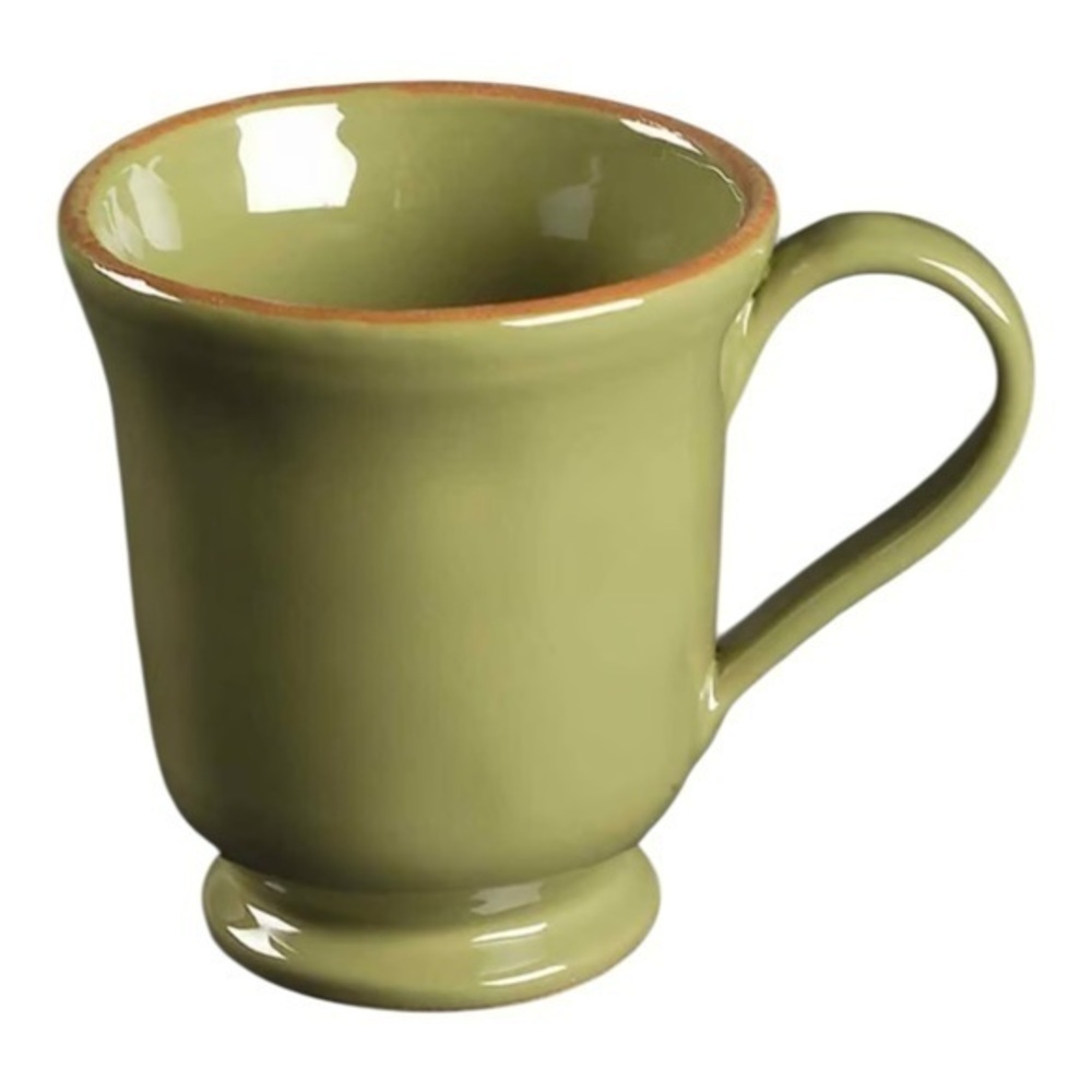 Vietri Sage‎ 12oz footed Mug 4.5" Cucina Fresca Sage Green Discontinued New